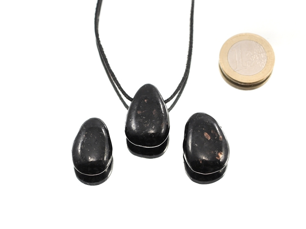 Indian Nuummite Drop Pendant